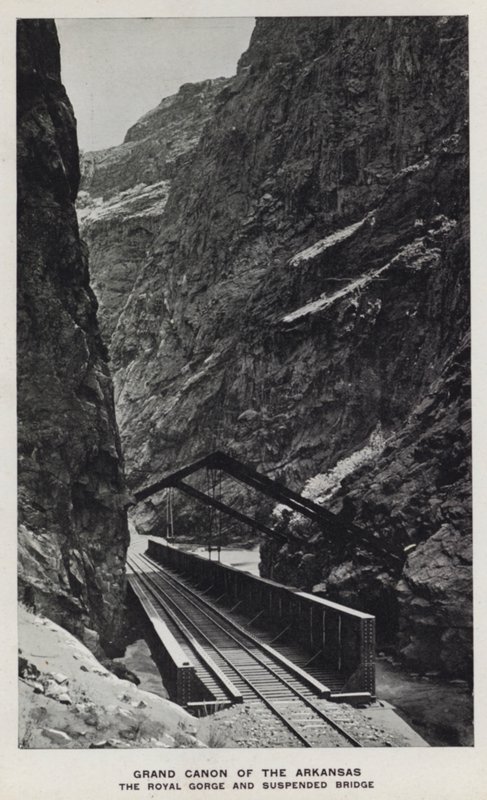 Canyons van Colorado: Grand Canon van de Arkansas, De Koninklijke Kloof en Hangende Brug door William Henry Jackson