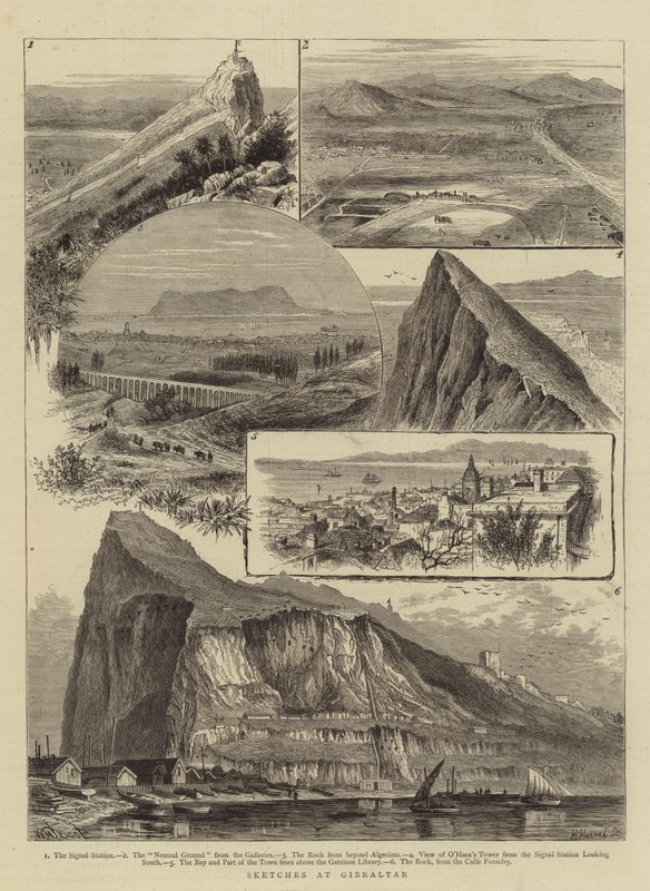 Schetsen in Gibraltar door William Henry James Boot
