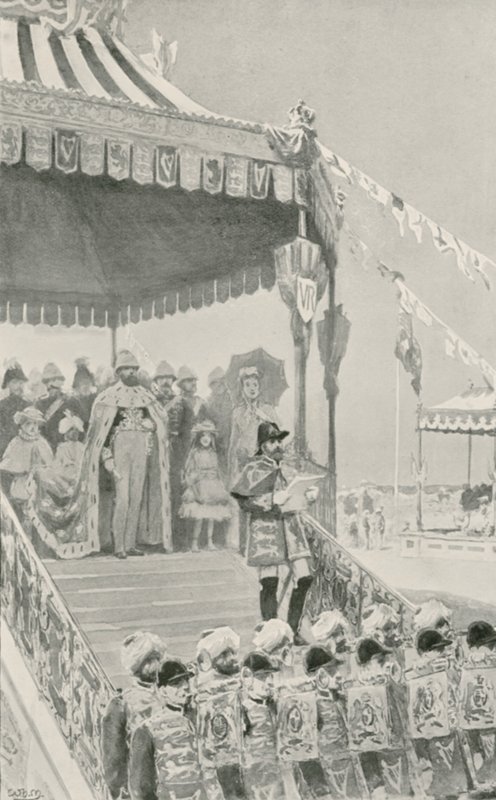 De Koningin wordt Uitgeroepen tot Keizerin van India in Delhi door William Henry Margetson