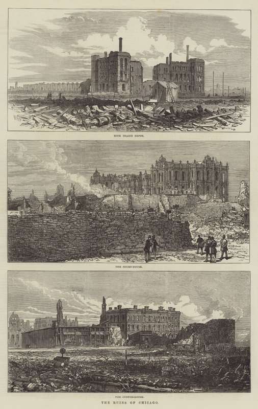 De ruïnes van Chicago door William Henry Pike