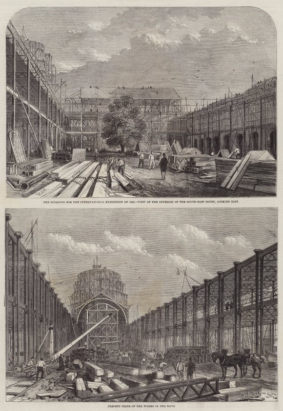 Het Tentoonstellingsgebouw in South Kensington door William Henry Prior