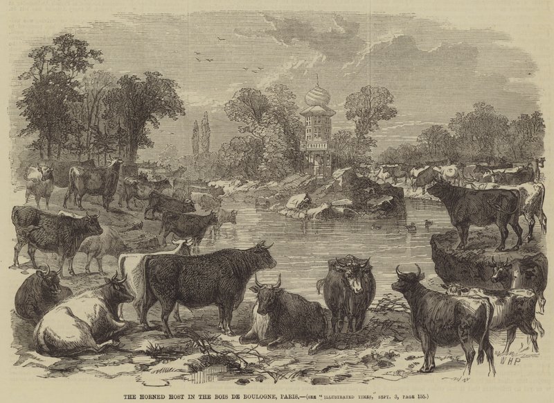 De gehoornde gastheer in het Bois de Boulogne, Parijs door William Henry Prior