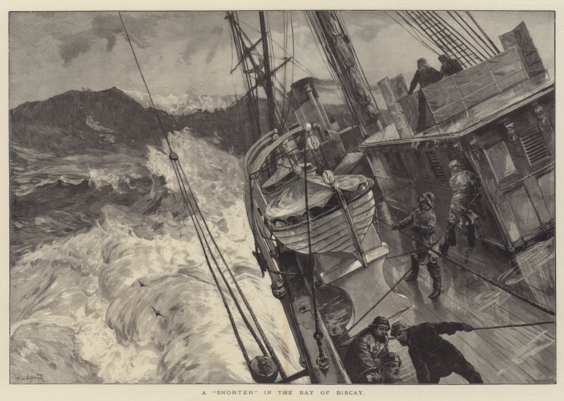 Een Snorter in de Baai van Biscay door William Heysham Overend