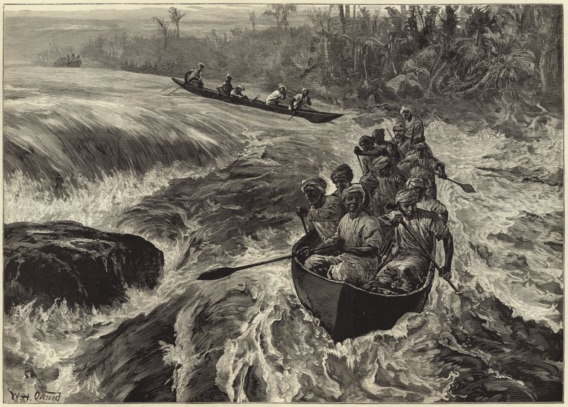 De stroomversnellingen op de Congo afvaren door William Heysham Overend