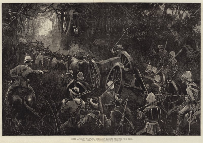 Zuid-Afrikaanse Oorlog, Artillerie die door de Bush trekt door William Heysham Overend