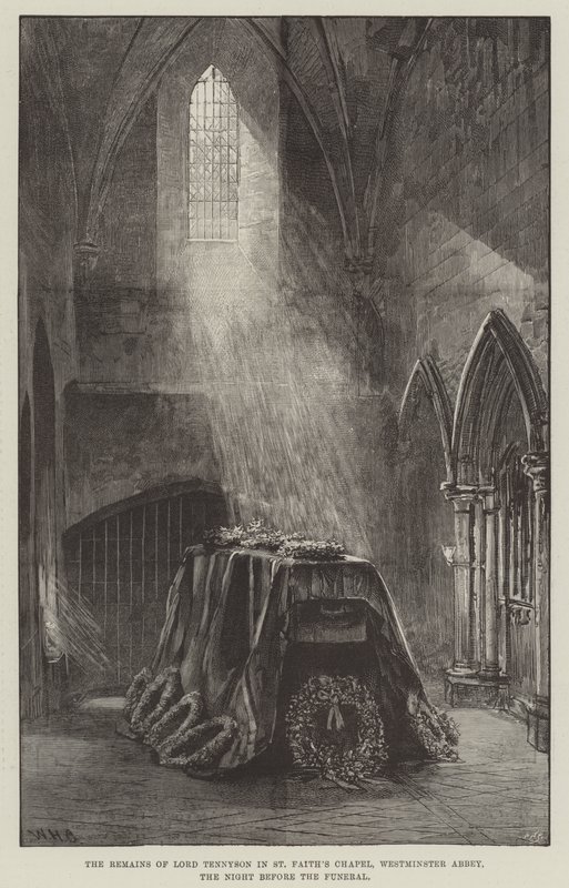 De overblijfselen van Lord Tennyson in St Faith