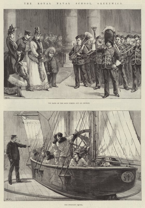 De Koninklijke Marine School, Greenwich door William Heysham Overend