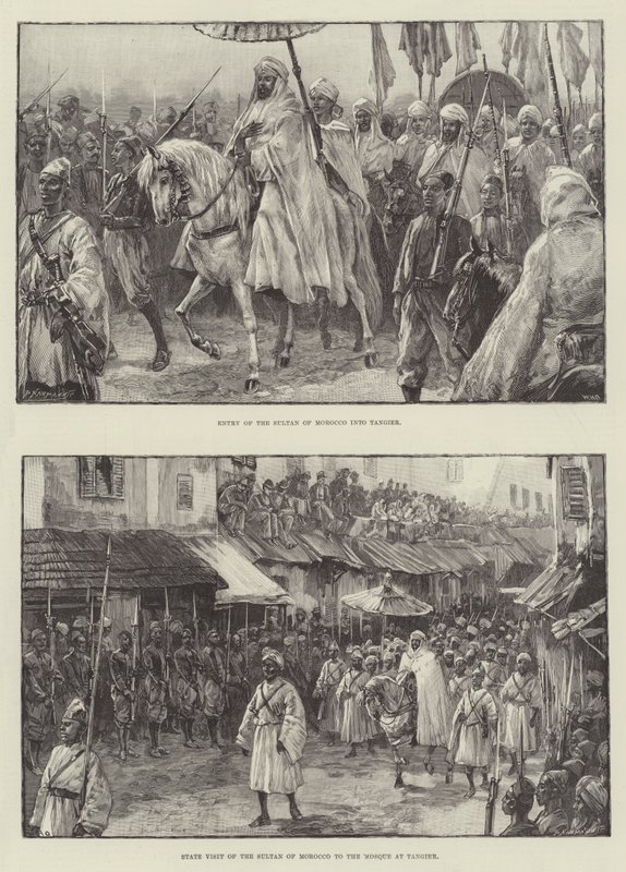 De sultan van Marokko in Tanger door William Heysham Overend
