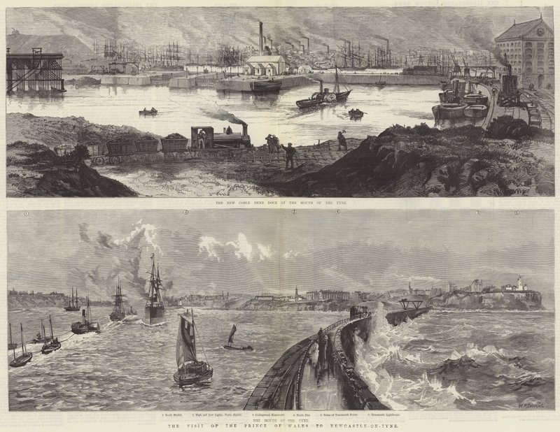 Het bezoek van de Prins van Wales aan Newcastle-on-Tyne door William Heysham Overend