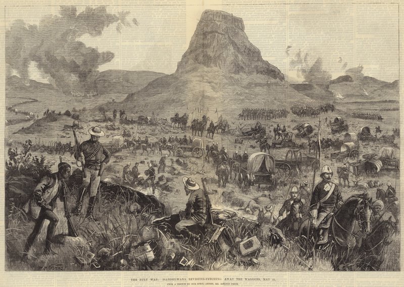 De Zoeloe-oorlog, Isandhlwana herbezocht, het ophalen van de wagens, 21 mei door William Heysham Overend