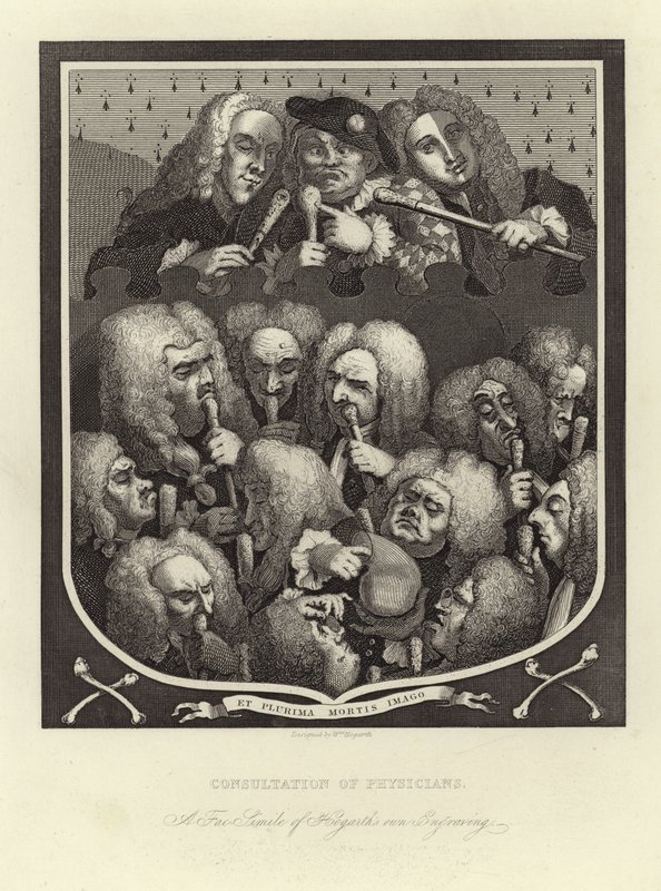 Consultatie van Artsen door William Hogarth