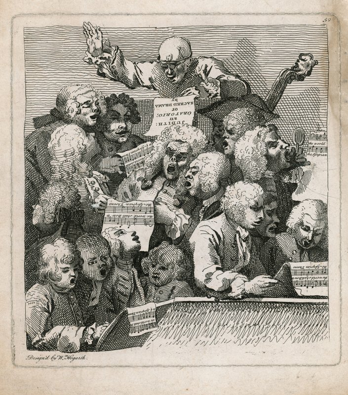 Muzikanten door William Hogarth