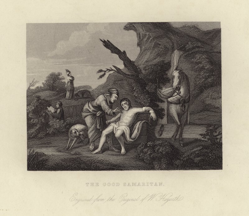 De Barmhartige Samaritaan door William Hogarth