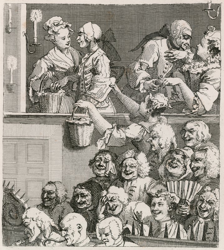 Het lachende publiek. Hogarth
