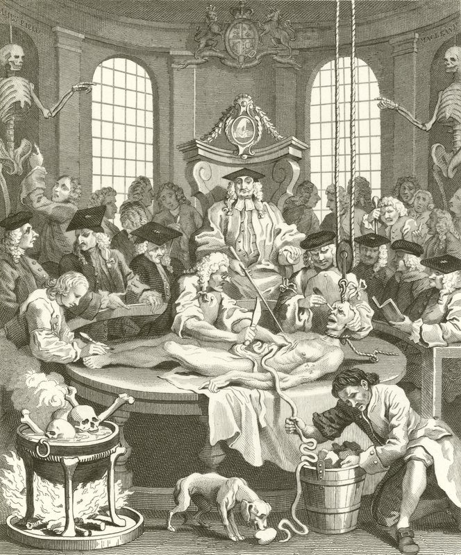 De vier stadia van wreedheid door William Hogarth