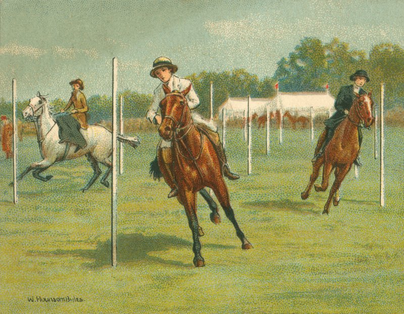 Historische en Moderne Races, Buigraces (chromolitho) door William Hounsom Byles