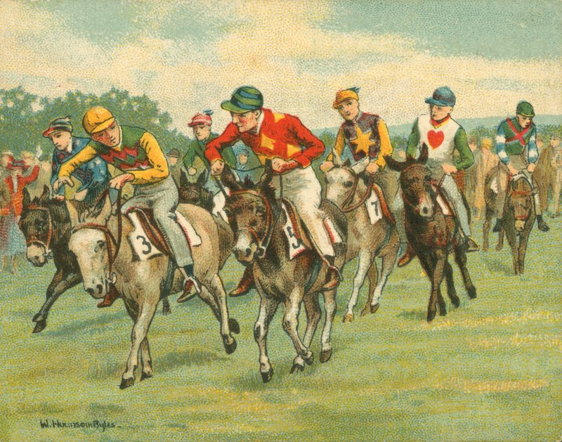Historische en Moderne Races, Ezel Derby door William Hounsom Byles