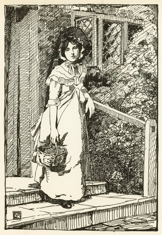 Illustratie voor The Deserted Village door Oliver Goldsmith door William Lee Hankey