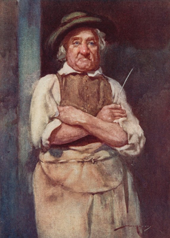 Illustratie voor The Deserted Village door Oliver Goldsmith door William Lee Hankey