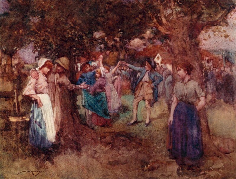 Illustratie voor Het Verlaten Dorp door Oliver Goldsmith door William Lee Hankey