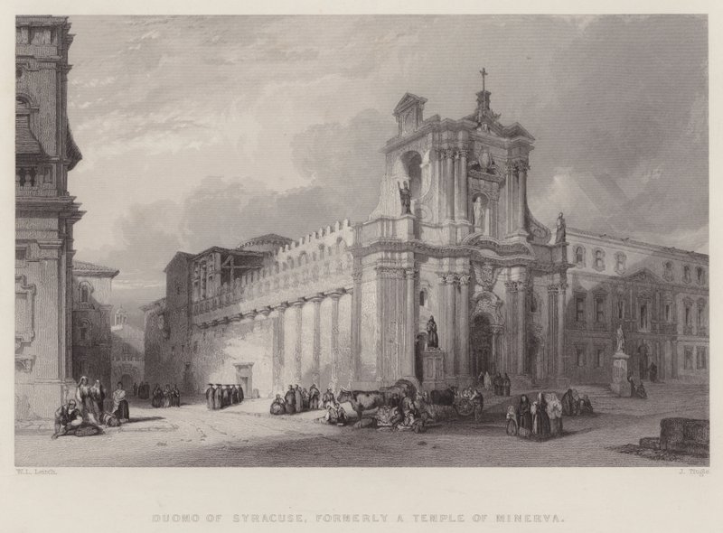 Duomo van Syracuse, voorheen een Tempel van Minerva door William Leighton Leitch