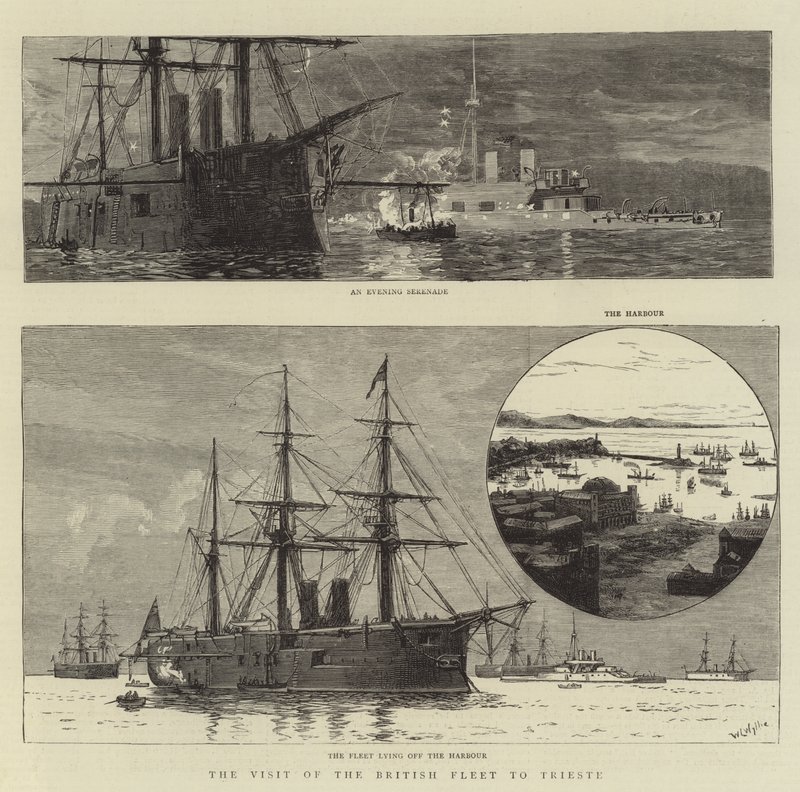 Het Bezoek van de Britse Vloot aan Triëst door William Lionel Wyllie