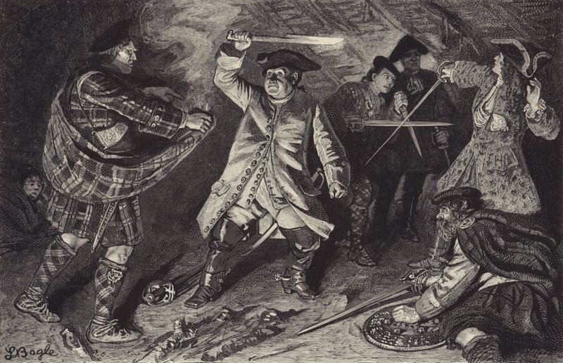 Gevecht in de herberg bij de Clachan van Aberfoil door William Lockhart Bogle