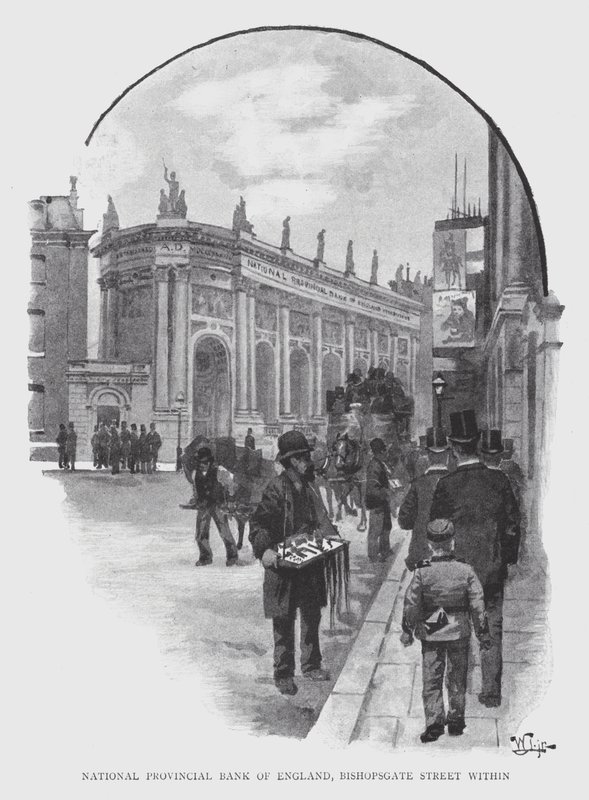 National Provincial Bank of England, Bishopsgate Street binnen door William Luker