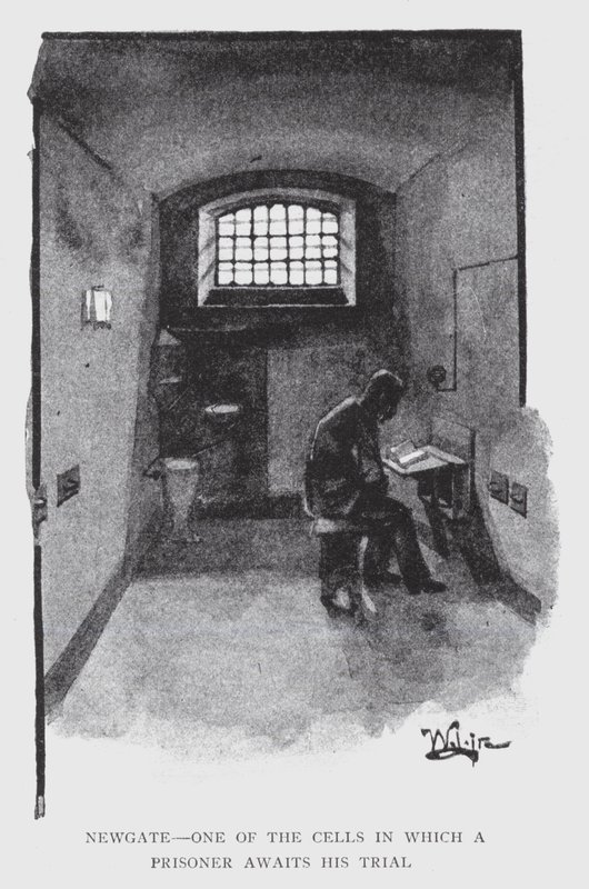 Newgate, Een van de Cellen waarin een Gevangene zijn Proces afwacht door William Luker