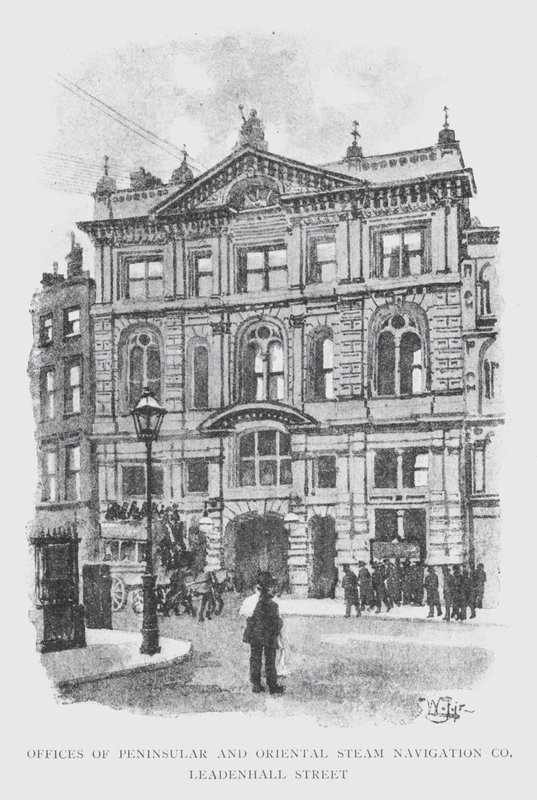 Kantoren van Peninsular and Oriental Steam Navigation Co, Leadenhall Street door William Luker
