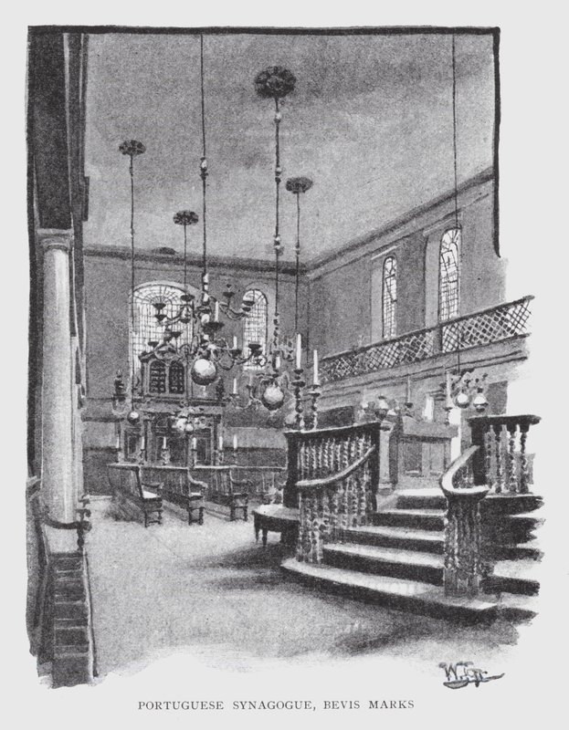 Portugese synagoge, Bevis Marks door William Luker