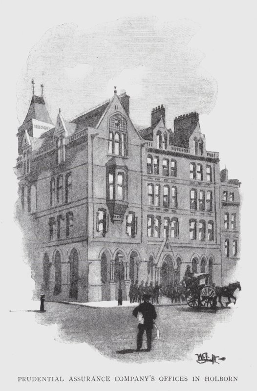 Kantoren van de Prudential Assurance Company in Holborn door William Luker