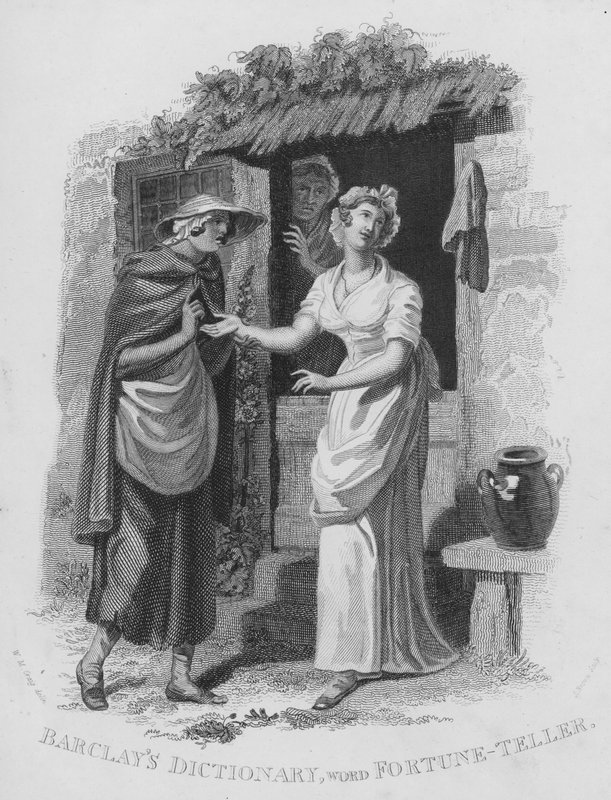 Barclays Woordenboek, woord: Waarzegger (gravure) door William Marshall (after) Craig