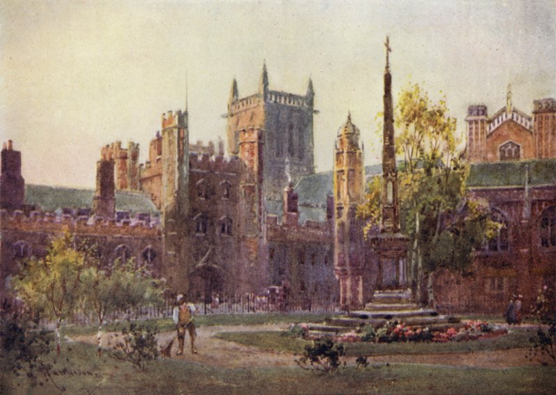 De Poort en Toren van St Johns College door William Matthison