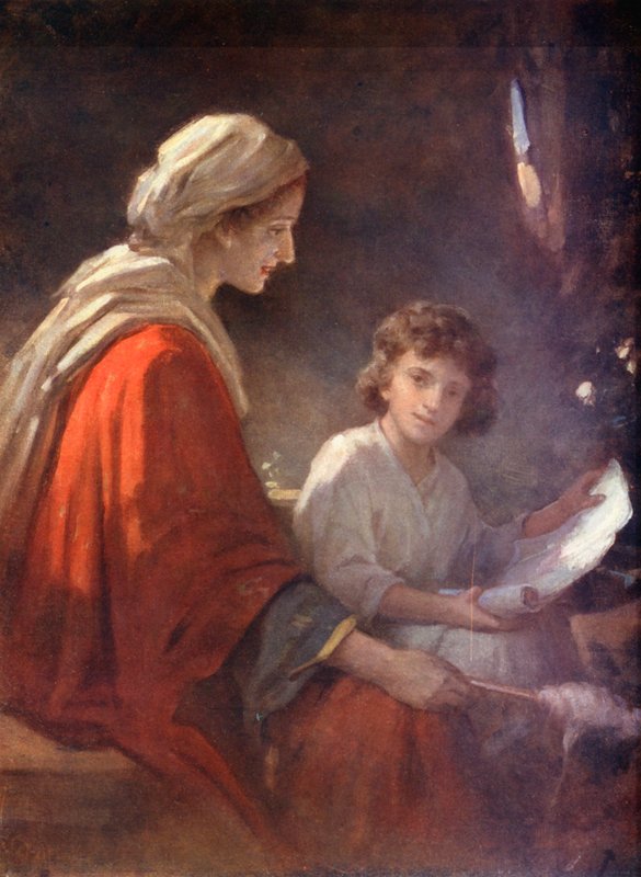 Maria en het Kind Jezus, Lucas ii, 39, 40 door William Pratt