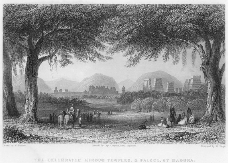 De beroemde Hindoe tempels en paleis in Madura door William Purser