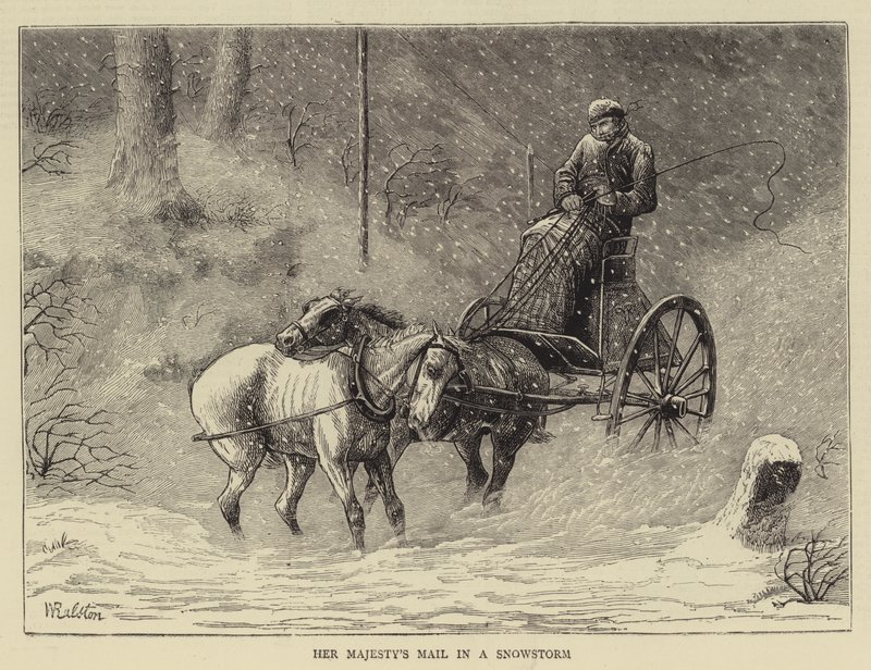 Hare Majesteits Post in een Sneeuwstorm door William Ralston