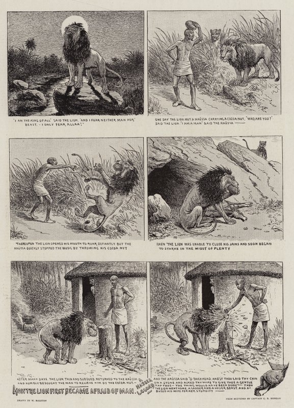 Hoe de leeuw voor het eerst bang werd voor de mens door William Ralston