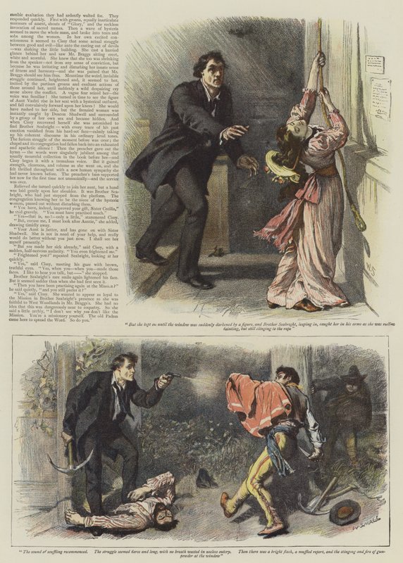 Illustratie voor Een episode van West Woodlands, door Bret Harte door William Small