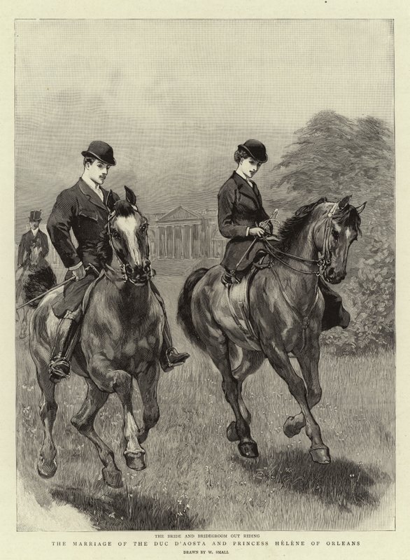 Het huwelijk van de hertog van Aosta en prinses Helene van Orleans door William Small
