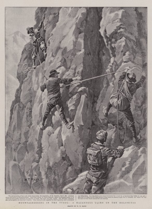 Bergbeklimmen in Tirol, een gevaarlijke klim op de Dolomieten door William T. Maud