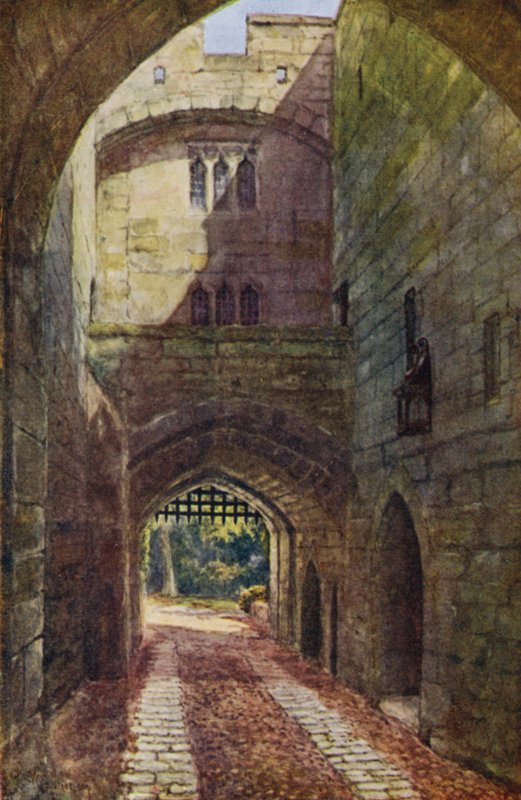 Warwick Castle: Poortgebouw en Valhek door William W. Quatremain