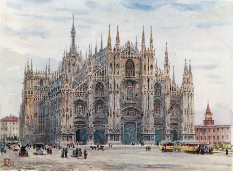 Milaan. De Kathedraal door William Wiehe Collins