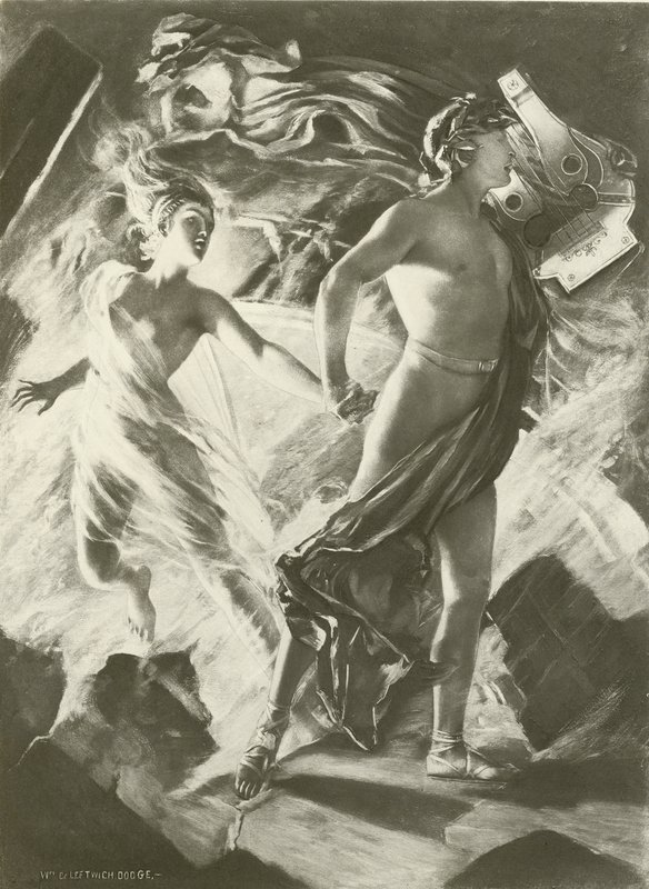 Orpheus en Eurydice, Act IV scène i (gravure) door William de Leftwich Dodge