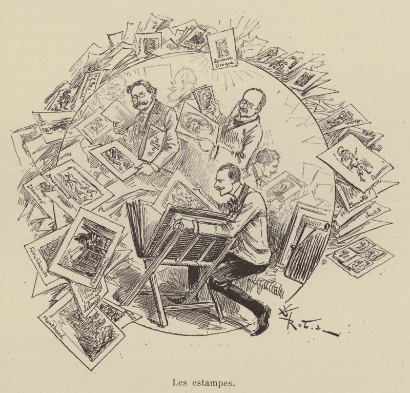 De prenten door after Albert Robida