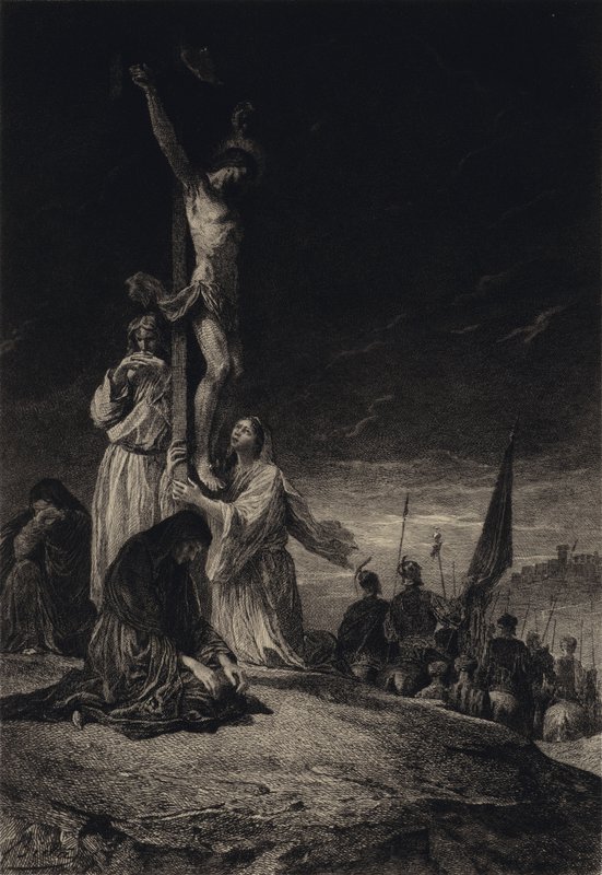 De kruisiging door after Albert Robida
