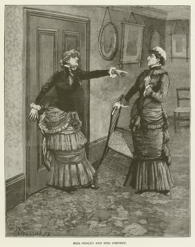 Miss Henley en Mrs Vimpany door after Amedee Forestier
