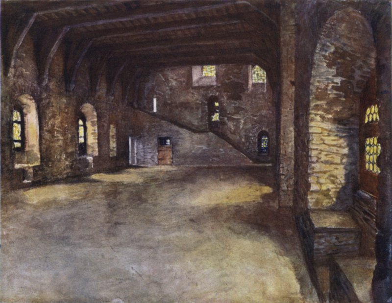 De banketzaal, Kasteel van de Graven, Gent door after Amedee Forestier