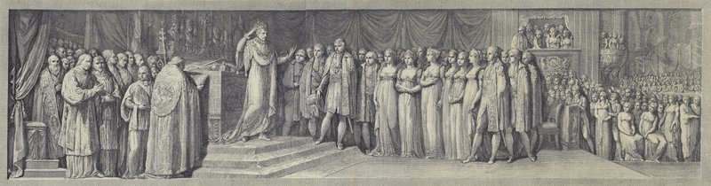 Kroning van Napoleon als koning van Italië in de kathedraal van Milaan, 23 mei 1805 door after Andrea Appiani the Elder