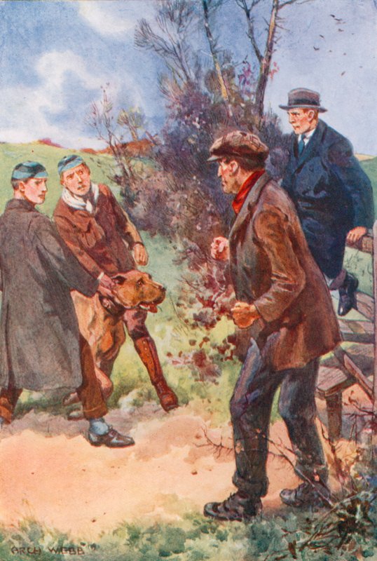 De man trok zich terug met een ongemakkelijke lach, zijn ogen nog steeds gericht op de hond door after Archibald Bertram Webb